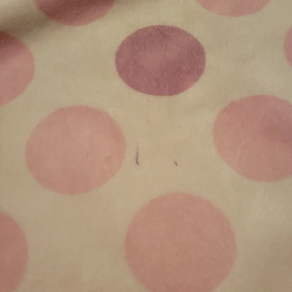 Hello Kitty Polka‎ Dot Baby Blanket Pink Reversible Soft Cozy Y2K Vintage Retro